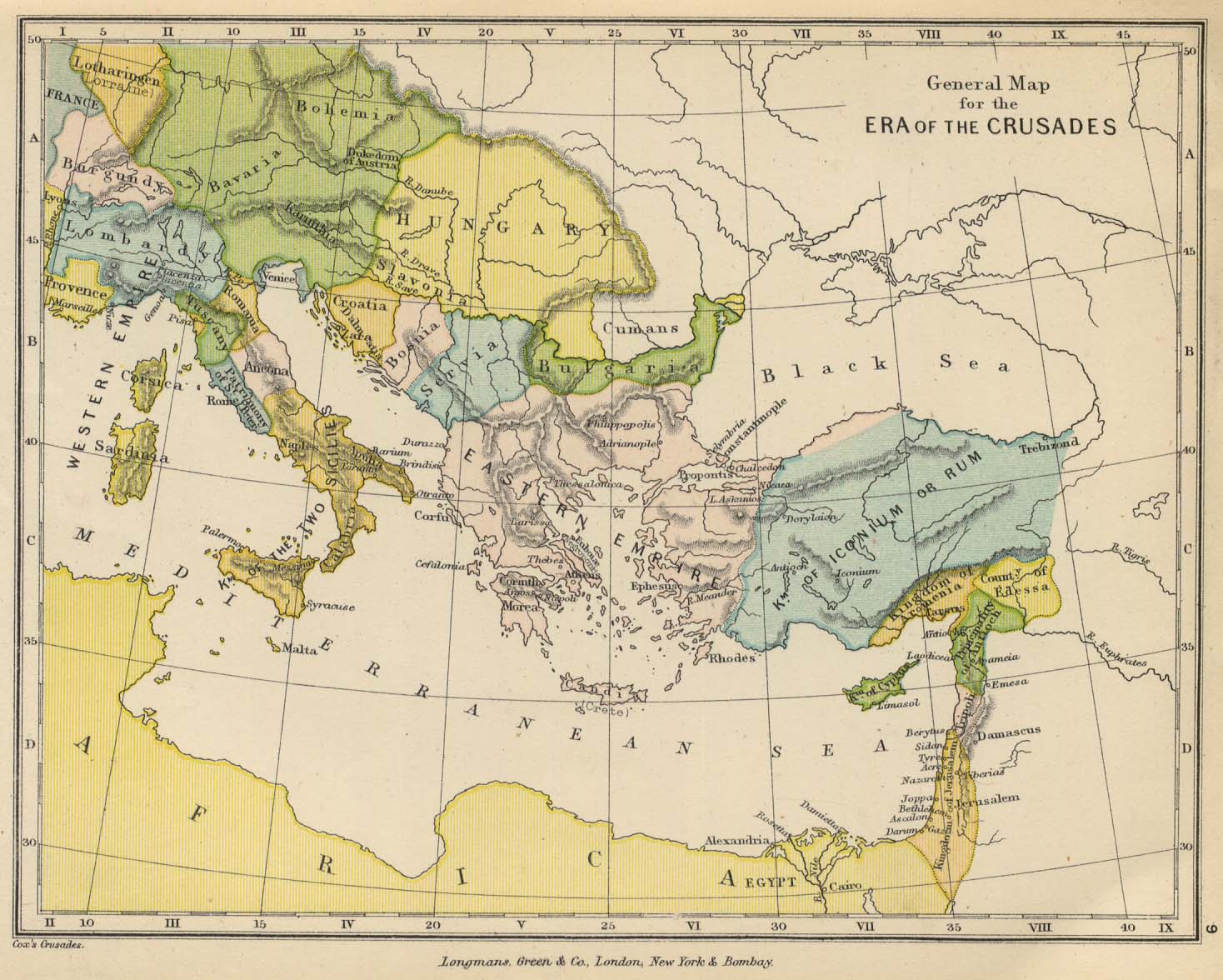 Crusades Route Map