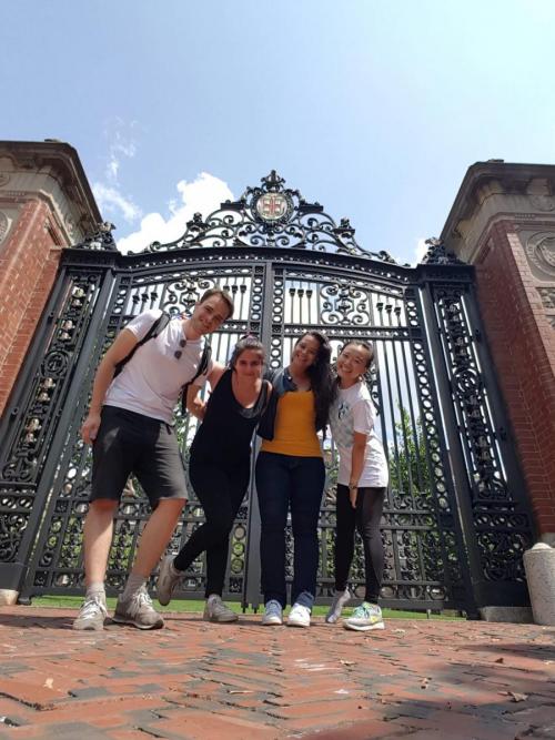 International students in front of the Van Winkle Gates